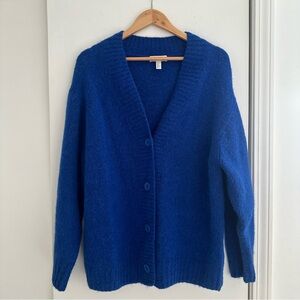 COS wool royal blue cardigan sweater